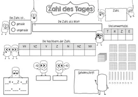 Vorschau - Arbeitsblätter - Zahl des Tages / Zahl der Woche (Zahlenraum 1000) - Seite 2