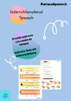 Vorschau - Stundenentwürfe - El estilo indirecto con cambio en los tiempos - Deckblatt