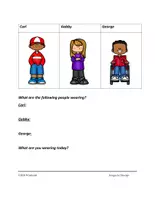 Vorschau - Arbeitsblätter - Clothing and Colors Review Worksheet for English: Farben und Kleidung Englisch - Seite 1