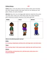 Vorschau - Arbeitsblätter - Clothing and Colors Review Worksheet for English: Farben und Kleidung Englisch - Seite 2