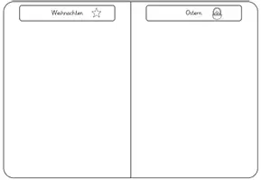Vorschau - Arbeitsblätter - Ostern/ Weihnachten: Fotos sortieren (Sortiermatte/Klettmappe) - Seite 1