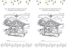 Vorschau - Arbeitsblätter - Weihnachtsgeschichte Arbeitsblätter, Rätsel, basteln 1./2. Klasse - Deckblatt