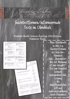 Vorschau - Merkblätter - Schüler-Handout zu Sachtextformen inkl. Meinungsbsarometer und Test dazu! Inkl. Lösung" - Deckblatt