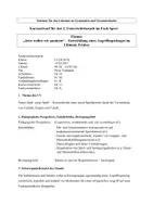 Vorschau - Stundenentwürfe - Unterrichtsentwurf Sport Ultimate Frisbee EF - Deckblatt