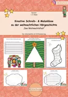 Vorschau - Arbeitsblätter - Kreative Schreib- und Malanlässe zu der weihnachtlichen Hörgeschichte "Das Weihnachtsfest" - Deckblatt