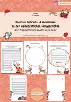 Vorschau - Arbeitsblätter - Schreib- und Malanlässe zu der weihnachtlichen Hörgeschichte "Der Weihnachstmann beginnt seine Reise" - Deckblatt