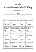 Vorschau - Arbeitsblätter - "Atlas-Bingo" - Umgang mit dem Atlas spielerisch lernen - Seite 1