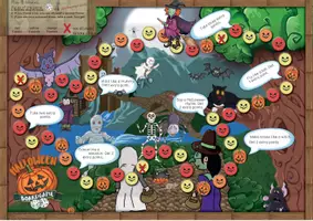 Vorschau - Spiele - Halloween Board game zum Bilderbuch "Are you scared of a witch in your fridge" - Seite 3