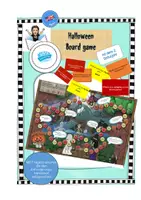 Vorschau - Spiele - Halloween Board game zum Bilderbuch "Are you scared of a witch in your fridge" - Deckblatt