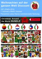Vorschau - selbst erstellte Cliparts/Grafiken - Weihnachten auf der ganzen Welt Clip Art BUNDLE - Deckblatt