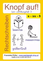 Vorschau - Arbeitsblätter - Knopf auf Übungs- und Lernheft s-ss-ß - Deckblatt