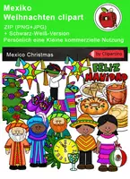 Vorschau - selbst erstellte Cliparts/Grafiken - Weihnachten Mexiko Clipart set - Deckblatt