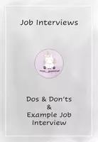 Vorschau - Arbeitsblätter - Job Interviews Dos and Don'ts & Example Interview - Deckblatt