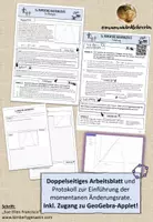 Vorschau - Arbeitsblätter - Doppelseitiges AB, Protokoll und Zugang zu GeoGebra-Applet: #edukilights2022 - Deckblatt