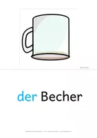 Vorschau - Fördermaterial/Inklusion - Wohnen DaZ - Geschirr - Besteck: DaZ Material - Vokabeln - Nomen - Bildkarten - Seite 2