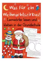 Vorschau - Mal- und Bastelvorlagen - Lesen + Kleben 1. Klasse Weihnachten - Deckblatt