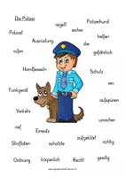 Vorschau - Arbeitsblätter - Thematische Wörtersammlung POLIZEI - Seite 1