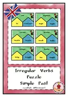 Vorschau - Spiele - Irregular Verbs Simple Past Puzzle - Deckblatt