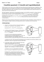 Vorschau - Arbeitsblätter - Fotozelle: Aufbau und Gegenfeldmethode (Fotoeffekt, +Lösung) - Seite 1