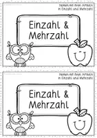 Vorschau - Unterrichtsreihen - Nomen in Einzahl & Mehrzahl – Arbeitsheft Deutsch Grundschule (Singular & Plural Klasse 2/3) - Seite 1