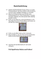 Vorschau - Mal- und Bastelvorlagen - Weihnachten Faltbild "Weihnachtsbaum" (ausmalen, falten, fertig!) - Seite 1