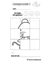 Vorschau - Arbeitsblätter - Lesetraining für Leseanfänger – 12 Lesepuzzle in Silbenschrift | Klasse 1 - Seite 2