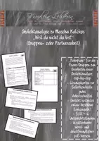 Vorschau - Arbeitsblätter - Gedichtanalyse zu Mascha Kalékos "Weil du nicht da bist", Gruppen-oder Partner, inkl. Lösungen! - Deckblatt