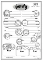Vorschau - Arbeitsblätter - family | diverse family | Vokabelblatt | komplexe Familie - Seite 1