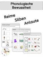 Vorschau - Arbeitsblätter - Phonologische Bewusstheit - Reime, Silben, Anlaute - Deckblatt