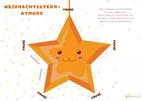 Vorschau - Arbeitsblätter - Yoga Weihnachts-Stern-Atmung - Deckblatt