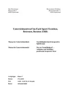 Vorschau - Stundenentwürfe - Unterrichtsentwurf Sport: Teamfähigkeit Memorylauf® - Deckblatt