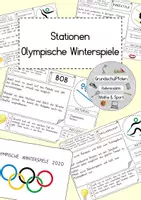 Vorschau - Arbeitsblätter - Bundle Olympische Winterspiele (auf dem Schulhof) - Deckblatt