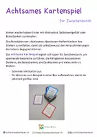 Vorschau - Spiele - PDF Achtsames Kartenspiel für Zwischendurch Schule - Deckblatt