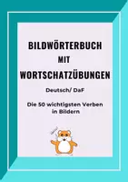 Vorschau - Arbeitsblätter - Bildwörterbuch: die 50 wichtigsten Verben (mit Übungen) - Deckblatt