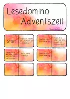 Vorschau - Spiele - Lesedomino Adventszeit - Deckblatt