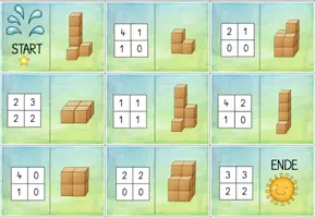 Vorschau - Stationenlernen - Domino Würfelbauten - Seite 3
