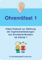 Vorschau - Videos - Video-Podcast Intelligentes Kopfrechnen 1.1 für klasse 1 - Deckblatt