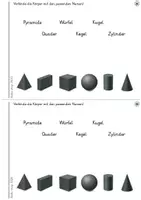 Vorschau - Arbeitsblätter - Geometrische Körper in der Grundschule - Mein Selbstlernheft (Würfel, Quader, Zylinder, Kegel, Pyramide, Kugel) - Seite 2
