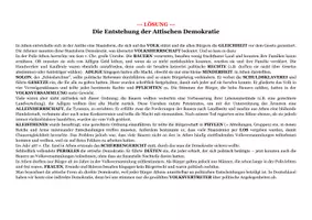 Vorschau - Arbeitsblätter - Lückentext: Entstehung der Attischen Demokratie (Antikes Griechenland, Athen) - Seite 1