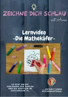 Vorschau - Mal- und Bastelvorlagen - Lernvideo Mathekäfer | Addition ZR 10 | Zeichne dich schlau - Deckblatt