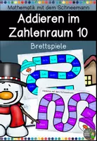Vorschau - Spiele - Brettspiele - Addieren mit dem Schneemann im Zahlenraum 10 - Deckblatt