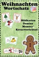 Vorschau - Spiele - DAF/DAZ Wortschatz Weihnachten: Bildkarten, Domino, Memory®, Kreuzworträtsel - Deckblatt
