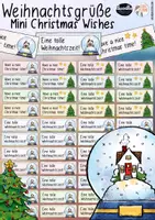 Vorschau - Mal- und Bastelvorlagen - Weihnachtsgrüße / Christmas Wishes - Kärtchen - Deckblatt
