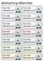 Vorschau - Mal- und Bastelvorlagen - Weihnachtsgrüße / Christmas Wishes - Kärtchen - Seite 1