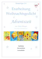 Vorschau - Arbeitsblätter - Deutsch - Erarbeitung Weihnachtsgedicht (#3), Klasse 3/4 - Deckblatt