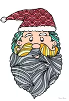 Vorschau - Arbeitsblätter - Kunst für Zwischendurch - Muster Weihnachtsmann / Nikolaus - Seite 1
