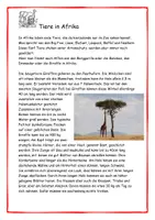 Vorschau - Arbeitsblätter - Tiere in Afrika, Aufgaben, Lösungen, Texte, Spiele - Seite 2
