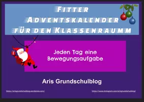 Vorschau - Präsentationen/Tafelbilder - Digitaler Fitness Adventskalender - Deckblatt