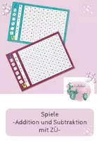 Vorschau - Spiele - Freiarbeit - Spiel Addition und Subtraktion mit ZÜ - Deckblatt