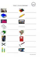 Vorschau - Arbeitsblätter - DaZ-Material zum Wortschatz: "Schule" Teil 1 - Seite 1
